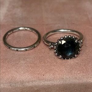 Pandora Ring Set.. SZ 8
